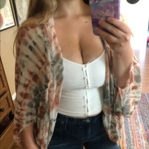 Tie Dye Coccoon Kimono